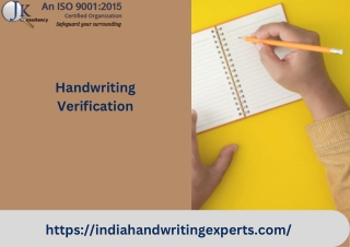 Signature verification delhi - J. K. Consultancy