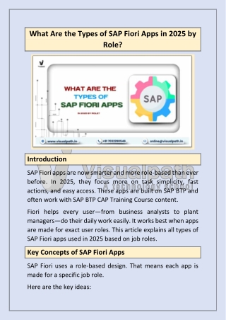 SAP BTP CAP Course Online Visualpath Training