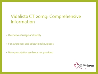 Vidalista CT 20mg: Usage, Benefits, Dosage & Safety Guide