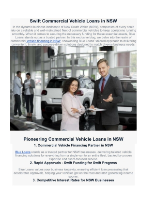 Truck Loan in Sydney