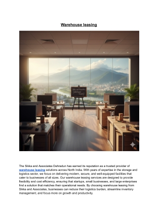 Sikka and Associates (Warehouse leasing)