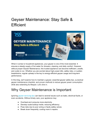 _Geyser Maintenance_ Stay Safe & Efficient