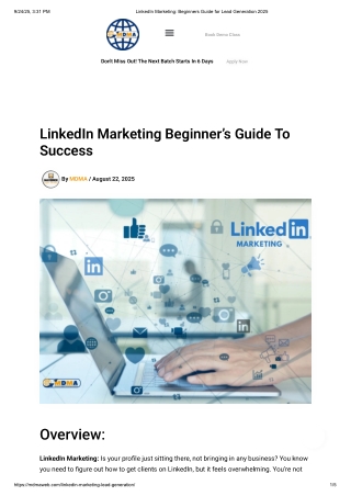 LinkedIn Marketing_ Beginners Guide for Lead Generation 2025