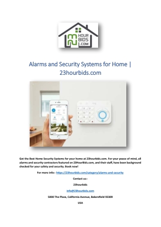 Alarms and Security Systems for Home | 23hourbids.com