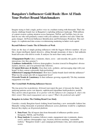 Bangalores Influencer Gold Rush_ How AI Finds Your Perfect Brand Matchmakers