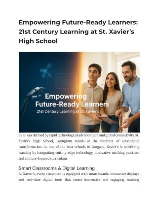 Empowering Future-Ready Learners_ 21st Century Learning at St