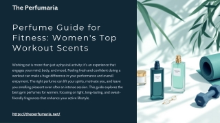 Perfume Guide for Fitness: Women’s Top Workout Scents