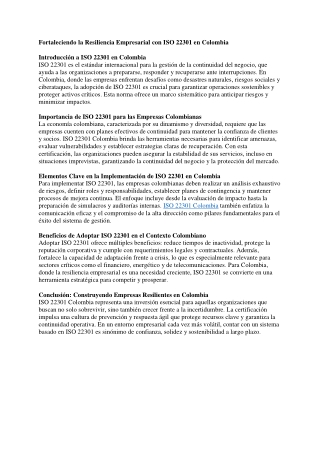 12. ISO 22301  Colombia