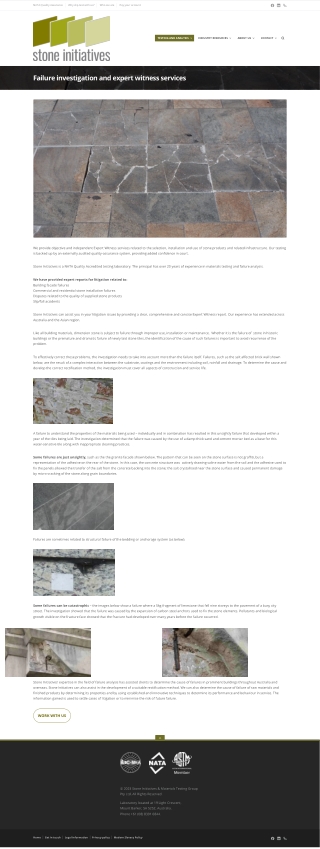 Failure Investigation and Expert Witness Services