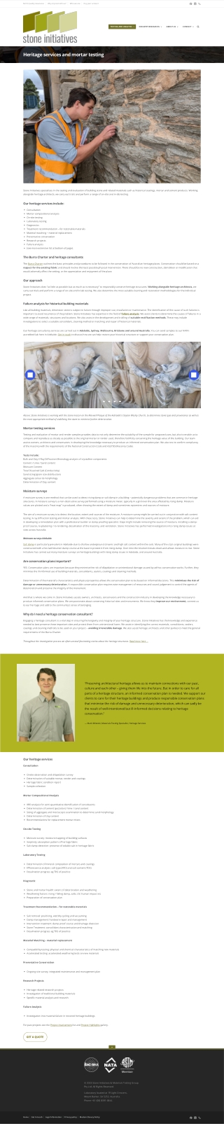 Heritage Services and Mortar Testing