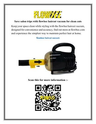 Save salon trips with flowbee haircut vaccum for clean cuts
