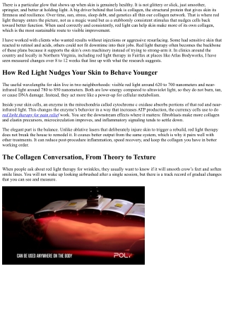 Red Light Therapy for Skin: Boosting Collagen Naturally