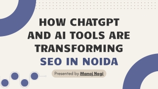 How ChatGPT and AI Tools Are Transforming SEO in Noida