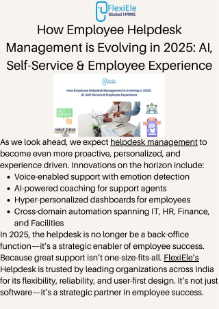 How Employee Helpdesk Management is Evolving in 2025: AI, Self-Service & Employe