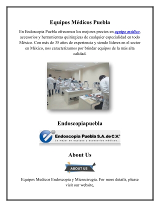 Equipos Médicos Puebla