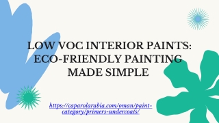 Low VOC Interior Paints Eco-Friendly Painting Made Simple