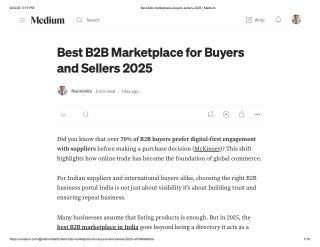 best b2b marketplace buyers sellers 2025