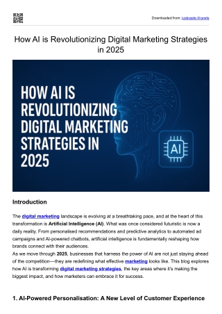How AI is Revolutionising Digital Marketing Strategies in 2025