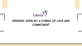 Wedding Jewelry A Symbol of Love and Commitment