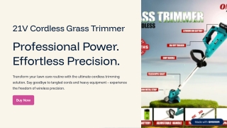 Efficient Lawn Care 21V Cordless Grass Trimmer in Action