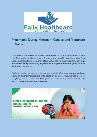 Pneumonia During Monsoon