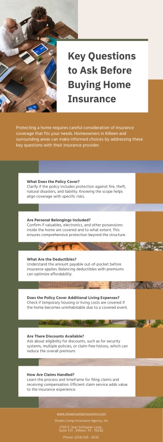 Key Questions to Ask Before Buying Home Insurance