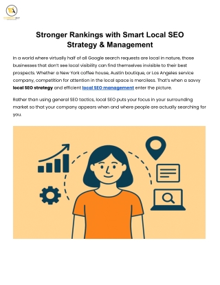 Stronger Rankings with Smart Local SEO Strategy & Management