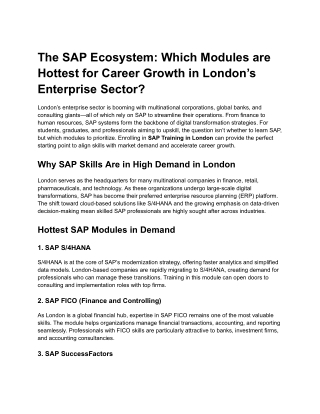 The SAP Ecosystem_ Which Modules are Hottest for Career Growth in London’s Enterprise Sector