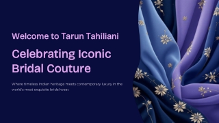 The Art of Craftsmanship in Tarun Tahiliani Bridal Wear