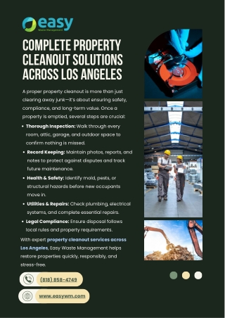 Complete Property Cleanout Solutions Across Los Angeles