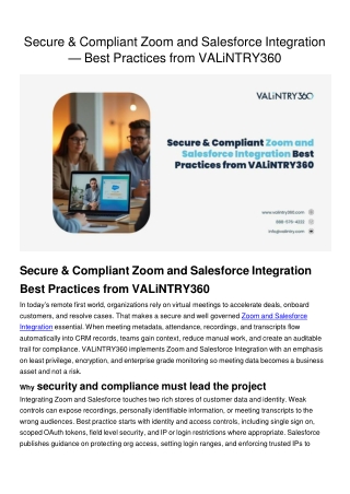 Zoom and Salesforce Integration