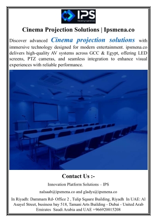 Cinema Projection Solutions  Ipsmena.co