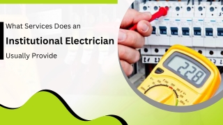 Electrical Services for Large Facilities
