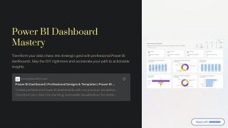 Power BI Dashboard Templates for Smarter Business Insights