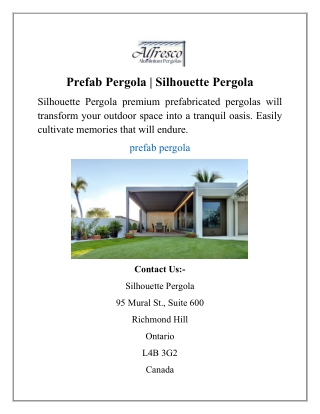 Prefab Pergola | Silhouette Pergola