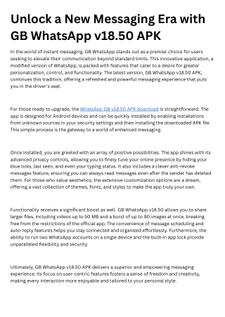 whatsapp gb v18.50 apk download