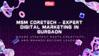 MSM CoreTech – Expert Digital Marketing in Gurgaon