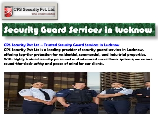 security guard services in lucknow