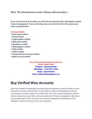 Wise_ The international account _ Money without borders ...