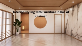 Interior Styling with Furniture in Ras Al Khaimah