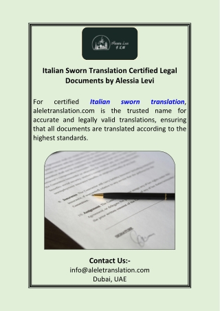Italian Sworn Translation Certified Legal Documents by Alessia Levi.pdf..