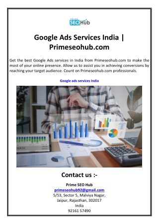 Google Ads Services India Primeseohub.com