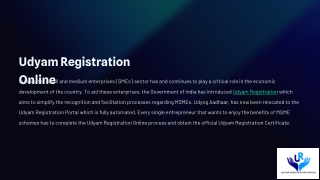 Udyam Registration Online – Benefits, Process, and Documents Required