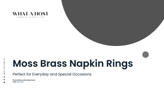 Brass Napkin Rings - What a host home UK