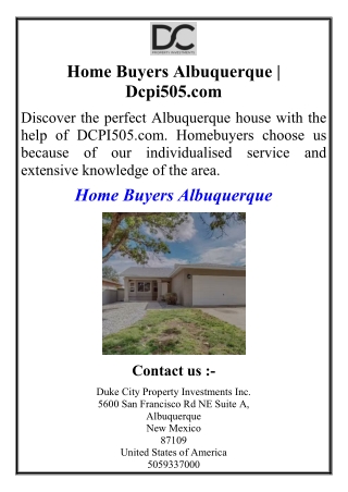 Home Buyers Albuquerque | Dcpi505.com