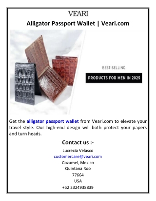 Alligator Passport Wallet