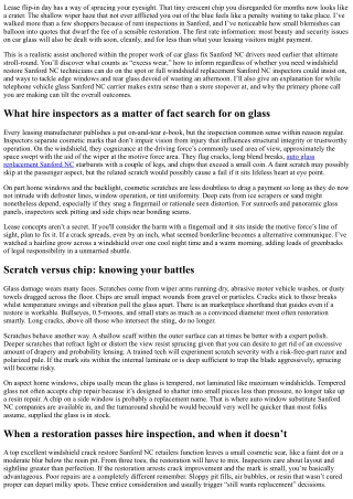 Car Glass Repair Sanford NC: Lease Turn-In Scratch and Chip Fixes