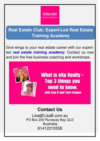 Real Estate Club: Expert-Led Real Estate Training Academy