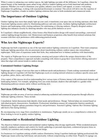 Meet the Nightscape Coquitlam Outdoor Lighting Experts: Your Go-To Team