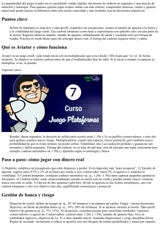 Estrategia avanzada para Aviator: métricas, rachas y gestión emocional